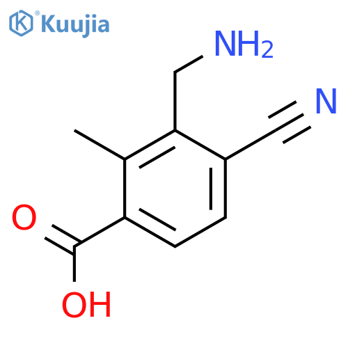3-Aminomethyl-4-cyano-2-methylbenzoic acid structure