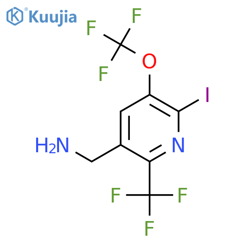 5-(Aminomethyl)-2-iodo-3-(trifluoromethoxy)-6-(trifluoromethyl)pyridine structure
