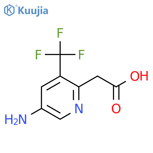 5-Amino-3-(trifluoromethyl)pyridine-2-acetic acid structure