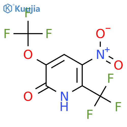 2-Hydroxy-5-nitro-3-(trifluoromethoxy)-6-(trifluoromethyl)pyridine structure