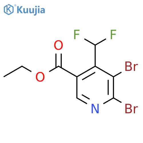 Ethyl 2,3-dibromo-4-(difluoromethyl)pyridine-5-carboxylate structure
