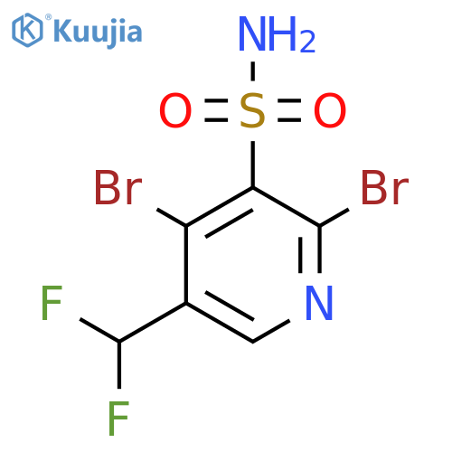 2,4-Dibromo-5-(difluoromethyl)pyridine-3-sulfonamide structure