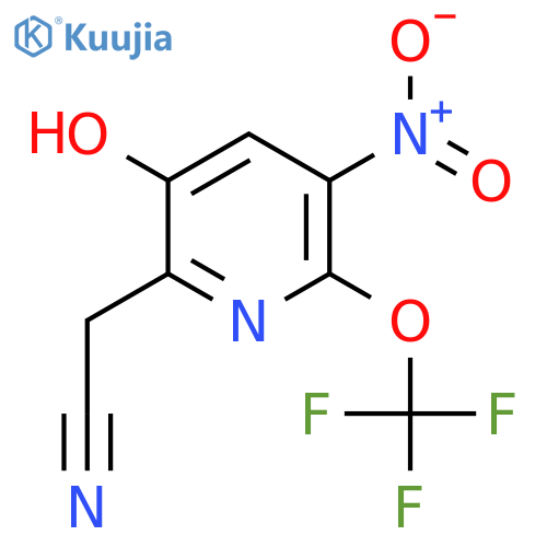 3-Hydroxy-5-nitro-6-(trifluoromethoxy)pyridine-2-acetonitrile structure