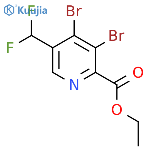 Ethyl 3,4-dibromo-5-(difluoromethyl)pyridine-2-carboxylate structure