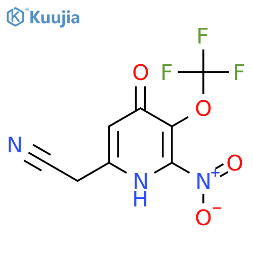 4-Hydroxy-2-nitro-3-(trifluoromethoxy)pyridine-6-acetonitrile structure
