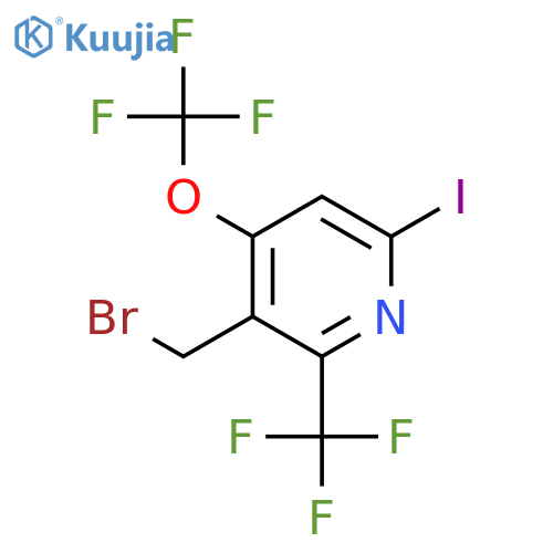 3-(Bromomethyl)-6-iodo-4-(trifluoromethoxy)-2-(trifluoromethyl)pyridine structure