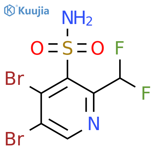 4,5-Dibromo-2-(difluoromethyl)pyridine-3-sulfonamide structure