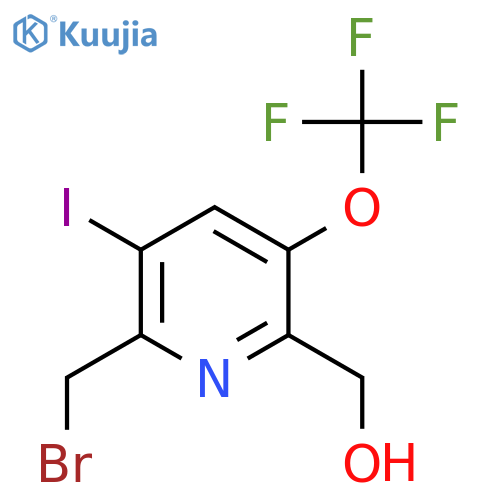 2-(Bromomethyl)-3-iodo-5-(trifluoromethoxy)pyridine-6-methanol structure