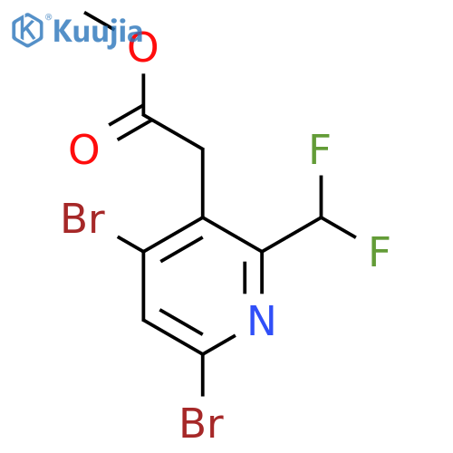 Methyl 4,6-dibromo-2-(difluoromethyl)pyridine-3-acetate structure