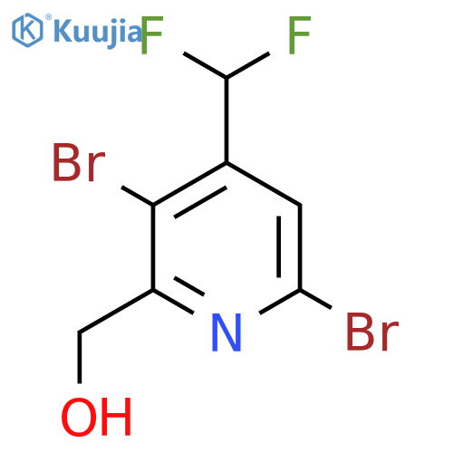 3,6-Dibromo-4-(difluoromethyl)pyridine-2-methanol structure