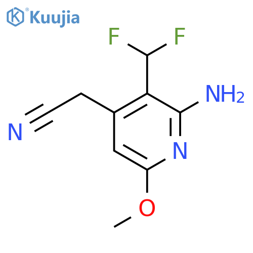 2-Amino-3-(difluoromethyl)-6-methoxypyridine-4-acetonitrile structure