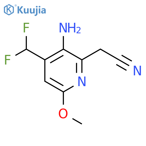 3-Amino-4-(difluoromethyl)-6-methoxypyridine-2-acetonitrile structure