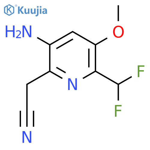 5-Amino-2-(difluoromethyl)-3-methoxypyridine-6-acetonitrile structure