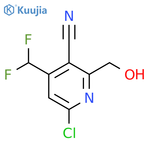 6-Chloro-3-cyano-4-(difluoromethyl)pyridine-2-methanol structure