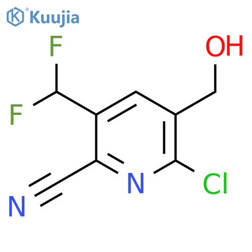 2-Chloro-6-cyano-5-(difluoromethyl)pyridine-3-methanol structure