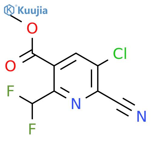 Methyl 3-chloro-2-cyano-6-(difluoromethyl)pyridine-5-carboxylate structure