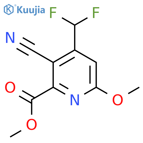 Methyl 3-cyano-4-(difluoromethyl)-6-methoxypyridine-2-carboxylate structure