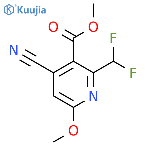 Methyl 4-cyano-2-(difluoromethyl)-6-methoxypyridine-3-carboxylate structure
