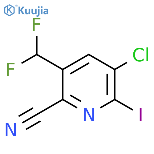 5-Chloro-2-cyano-3-(difluoromethyl)-6-iodopyridine structure