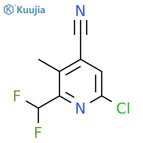 6-Chloro-4-cyano-2-(difluoromethyl)-3-methylpyridine structure