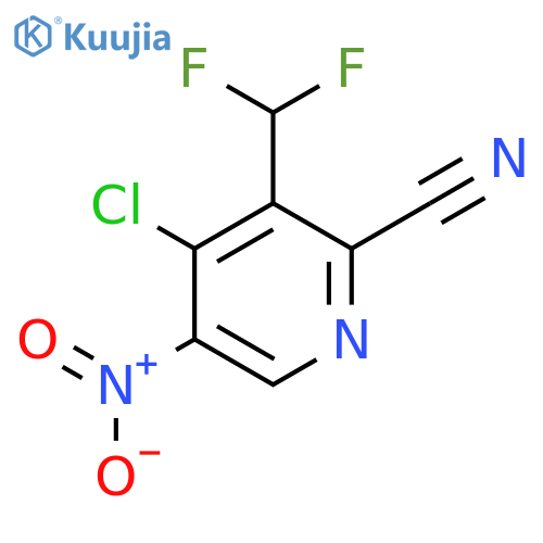 4-Chloro-2-cyano-3-(difluoromethyl)-5-nitropyridine structure