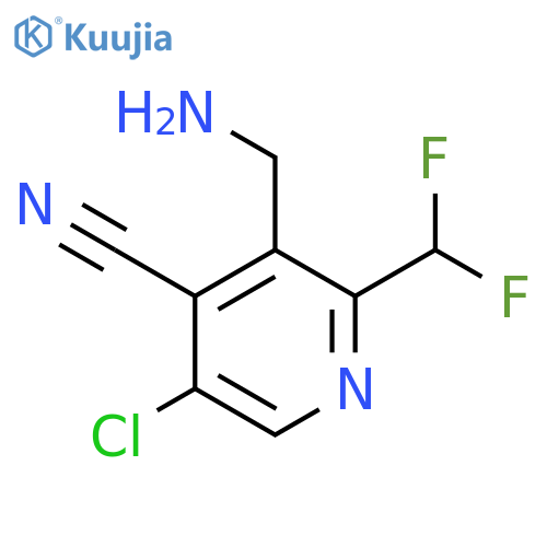 3-(Aminomethyl)-5-chloro-4-cyano-2-(difluoromethyl)pyridine structure