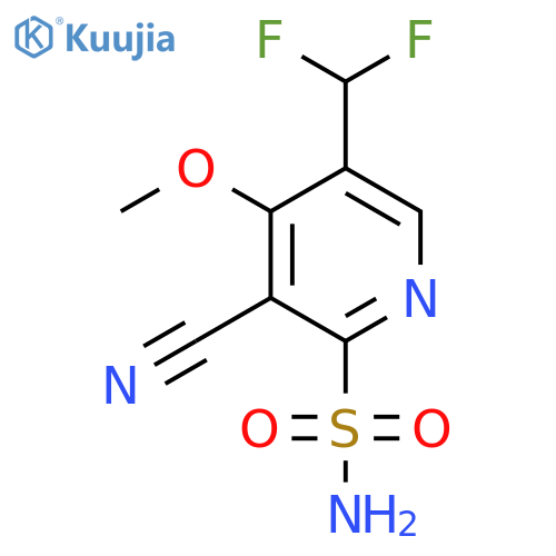 3-Cyano-5-(difluoromethyl)-4-methoxypyridine-2-sulfonamide structure