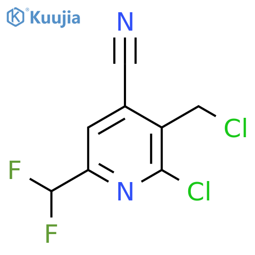 2-Chloro-3-(chloromethyl)-4-cyano-6-(difluoromethyl)pyridine structure