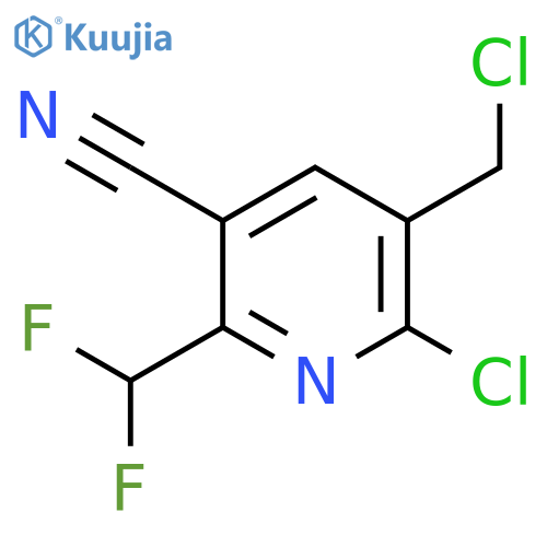 2-Chloro-3-(chloromethyl)-5-cyano-6-(difluoromethyl)pyridine structure