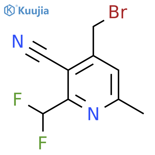 4-(Bromomethyl)-3-cyano-2-(difluoromethyl)-6-methylpyridine structure