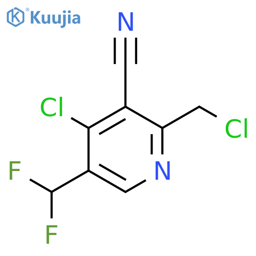 4-Chloro-2-(chloromethyl)-3-cyano-5-(difluoromethyl)pyridine structure