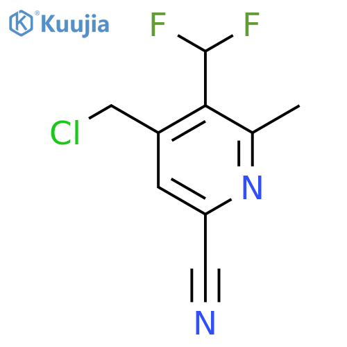 4-(Chloromethyl)-6-cyano-3-(difluoromethyl)-2-methylpyridine structure