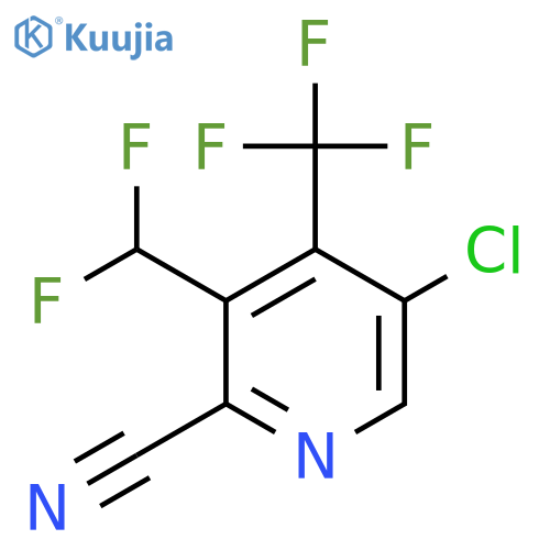 5-Chloro-2-cyano-3-(difluoromethyl)-4-(trifluoromethyl)pyridine structure