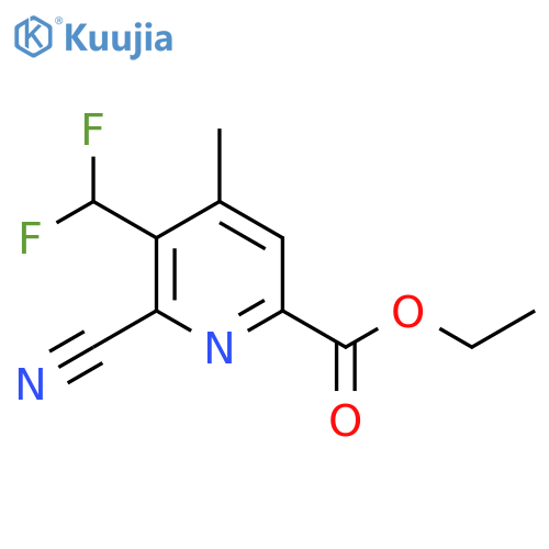 Ethyl 2-cyano-3-(difluoromethyl)-4-methylpyridine-6-carboxylate structure