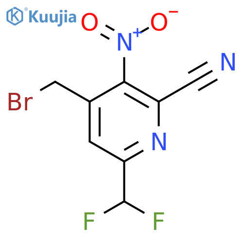 4-(Bromomethyl)-2-cyano-6-(difluoromethyl)-3-nitropyridine structure