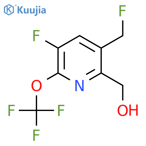 3-Fluoro-5-(fluoromethyl)-2-(trifluoromethoxy)pyridine-6-methanol structure