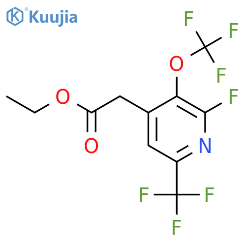 Ethyl 2-fluoro-3-(trifluoromethoxy)-6-(trifluoromethyl)pyridine-4-acetate structure