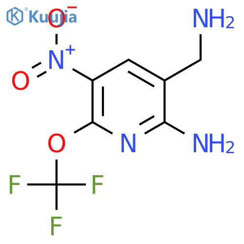 2-Amino-3-(aminomethyl)-5-nitro-6-(trifluoromethoxy)pyridine structure