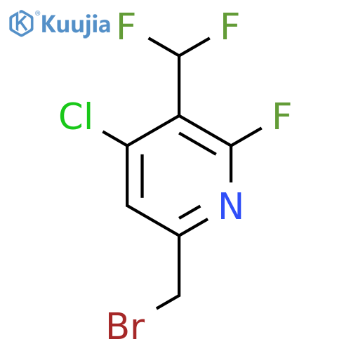 6-(Bromomethyl)-4-chloro-3-(difluoromethyl)-2-fluoropyridine structure