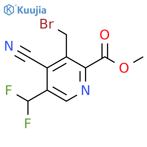 Methyl 3-(bromomethyl)-4-cyano-5-(difluoromethyl)pyridine-2-carboxylate structure