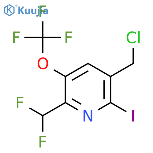 3-(Chloromethyl)-6-(difluoromethyl)-2-iodo-5-(trifluoromethoxy)pyridine structure