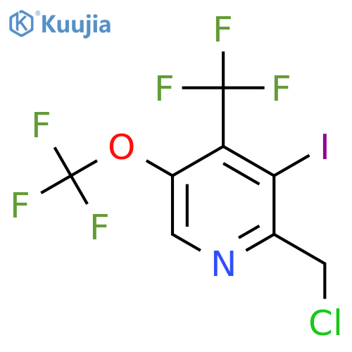 2-(Chloromethyl)-3-iodo-5-(trifluoromethoxy)-4-(trifluoromethyl)pyridine structure