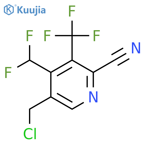 5-(Chloromethyl)-2-cyano-4-(difluoromethyl)-3-(trifluoromethyl)pyridine structure