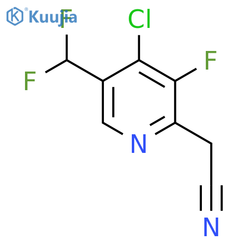 4-Chloro-5-(difluoromethyl)-3-fluoropyridine-2-acetonitrile structure