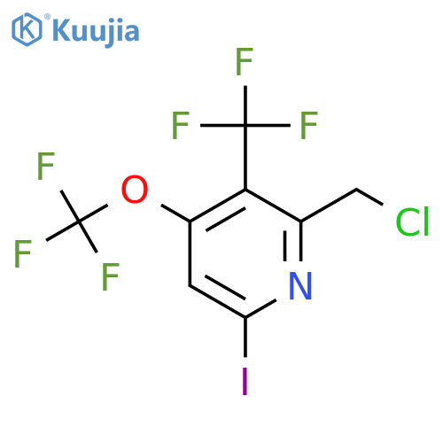 2-(Chloromethyl)-6-iodo-4-(trifluoromethoxy)-3-(trifluoromethyl)pyridine structure