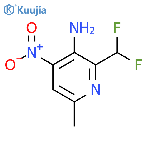 3-Amino-2-(difluoromethyl)-6-methyl-4-nitropyridine structure