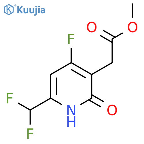 Methyl 6-(difluoromethyl)-4-fluoro-2-hydroxypyridine-3-acetate structure
