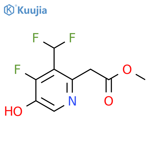 Methyl 3-(difluoromethyl)-4-fluoro-5-hydroxypyridine-2-acetate structure