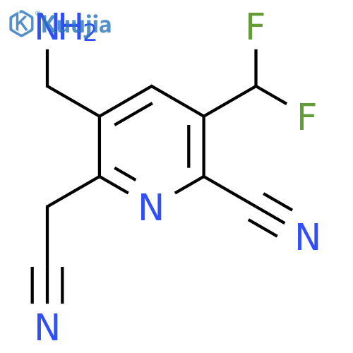 5-(Aminomethyl)-2-cyano-3-(difluoromethyl)pyridine-6-acetonitrile structure