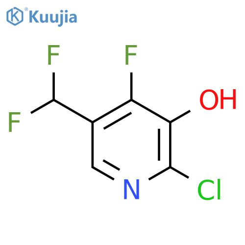 2-Chloro-5-(difluoromethyl)-4-fluoro-3-hydroxypyridine structure